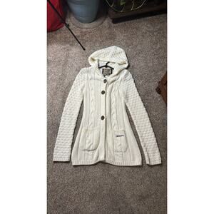 Y2K Billabong cream knit sweater size m